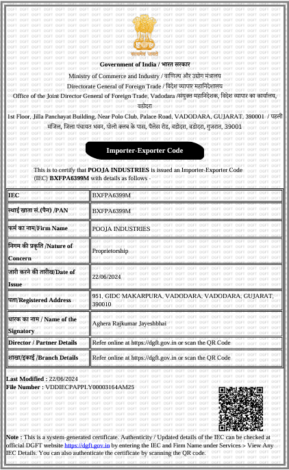 certificate